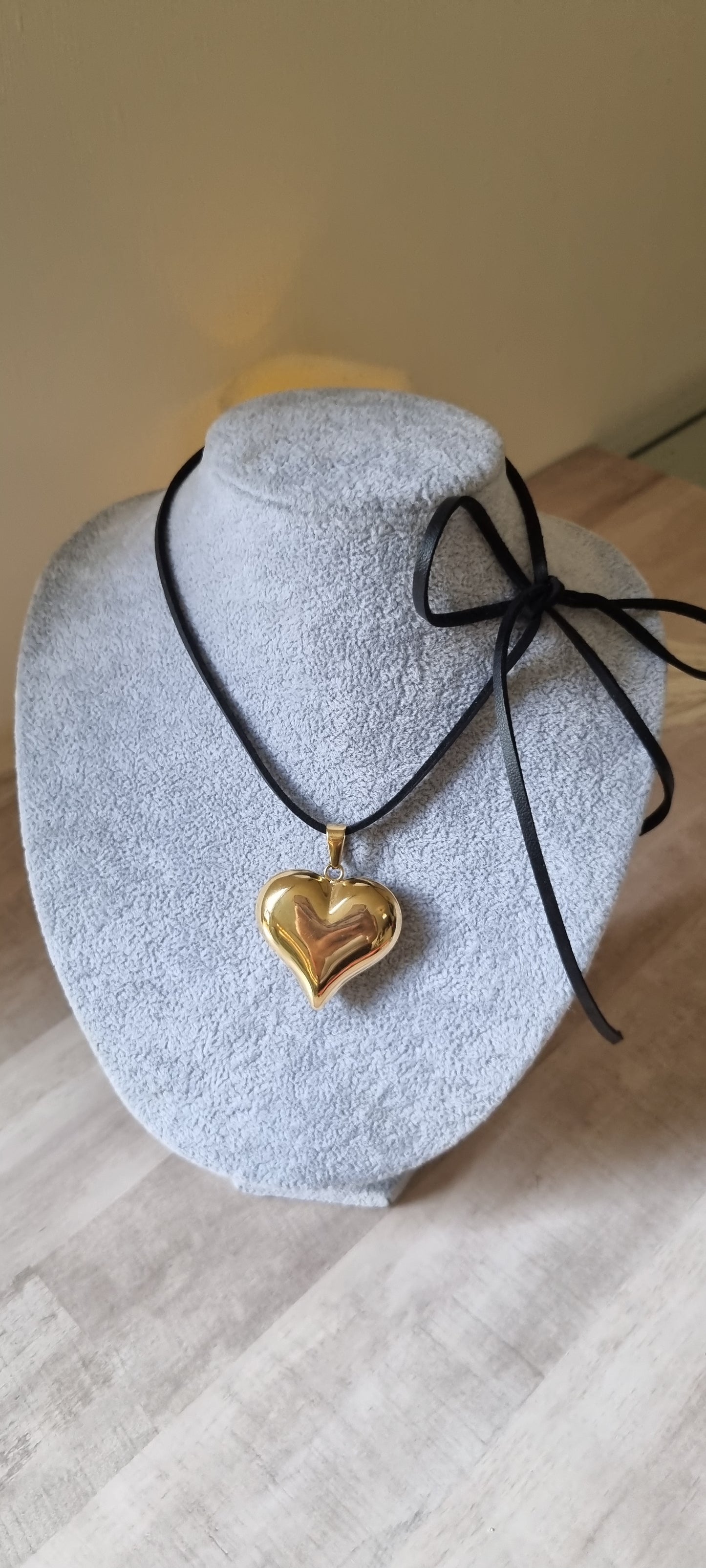 Collar corazón chunky