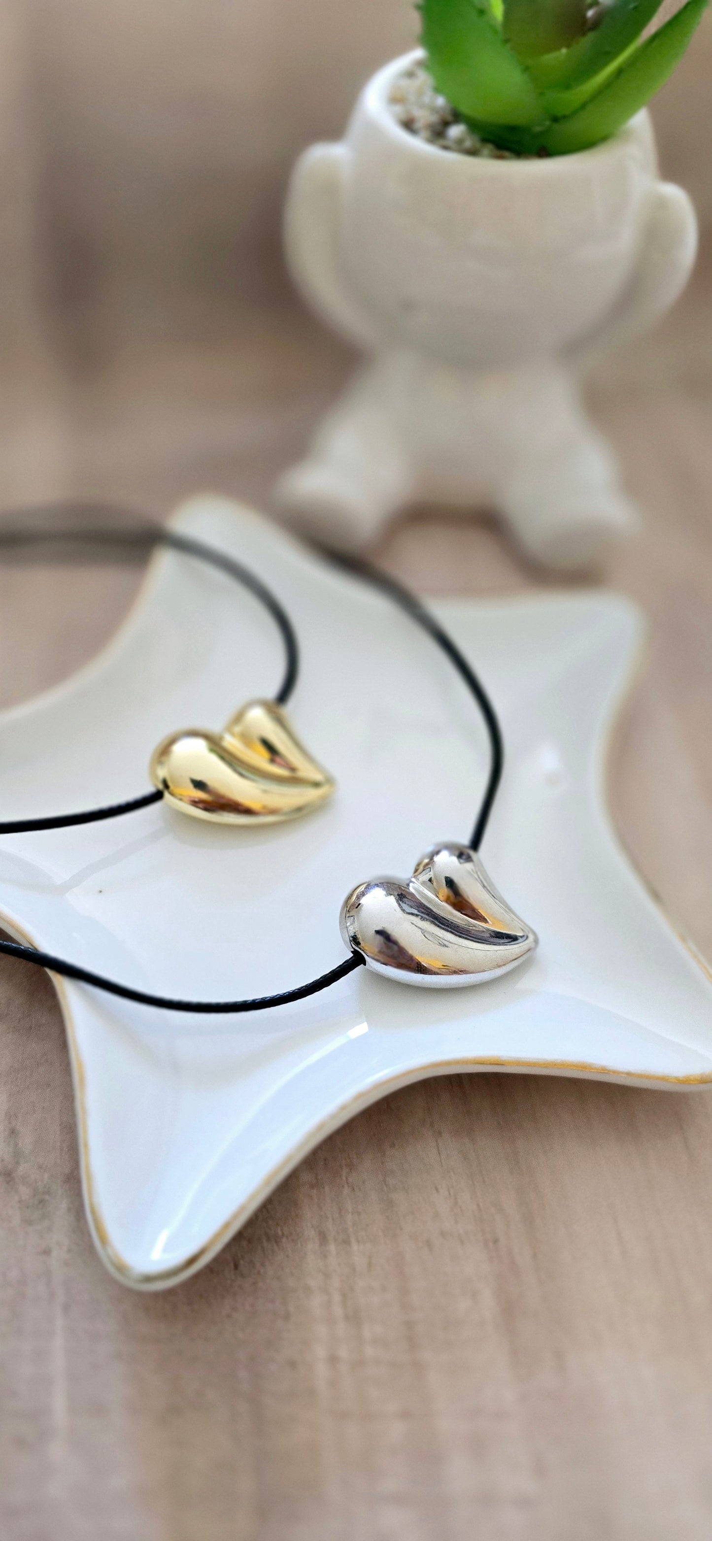 Collar corazón irregular